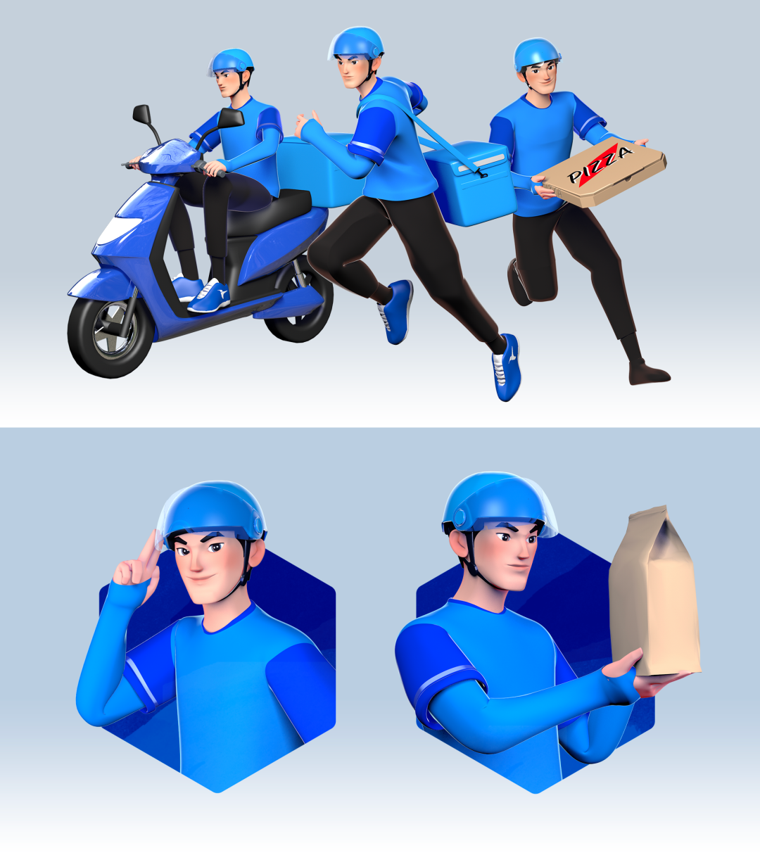 深圳品牌设计,饿了么,蓝骑士 