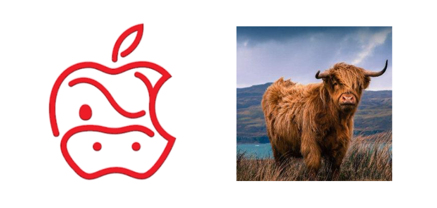 东莞Logo设计，苹果牛年限定Logo，苹果logo